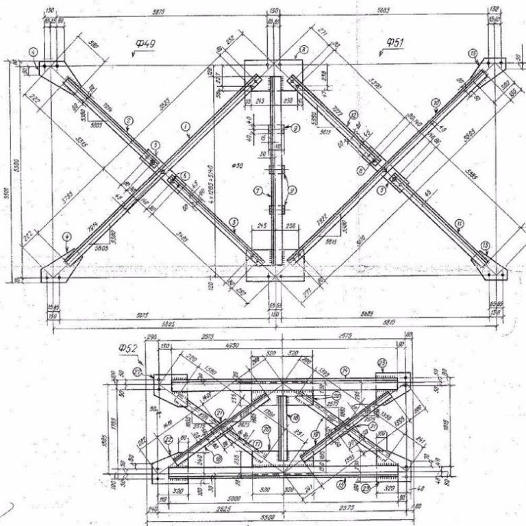 Рабочие чертежи металлических конструкций
